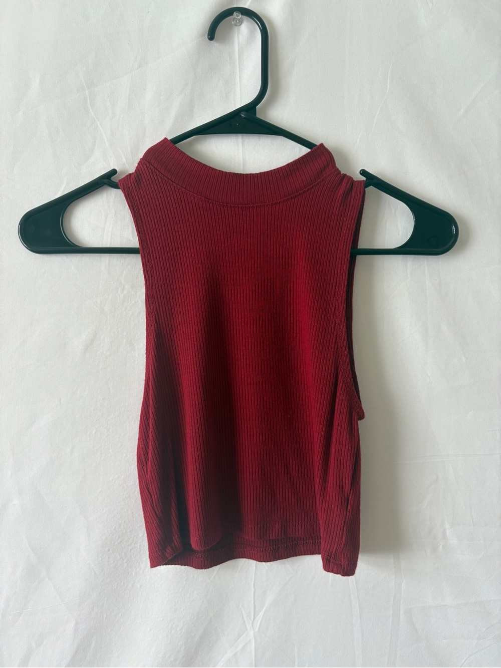 BP Nordstrom Sleeveless Ribbed Mock Neck Tank Top - Burgundy/Red